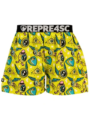 Pánské trenky s vytkávanou gumou EXCLUSIVE MIKE - Pánske trenky REPRE4SC EXCLUSIVE MIKE IN THE EYES - R6M-BOX-0717S - S