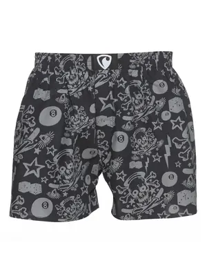 men's boxershorts with woven label EXCLUSIVE ALI - Men's boxer shorts REPRE4SC EXCLUSIVE ALI ROCK n ROLL - R7M-BOX-0639S - S