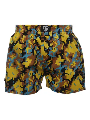 men's boxershorts with woven label EXCLUSIVE ALI - Men's boxer shorts REPRE4SC EXCLUSIVE ALI DIGITAL EMOTIONS YELLOW - R7M-BOX-0642S - S