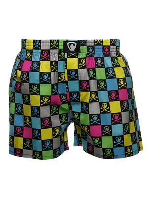 men's boxershorts with woven label EXCLUSIVE ALI - Men's boxer shorts REPRE4SC EXCLUSIVE ALI BONES MONOSCOPE - R7M-BOX-0641S - S