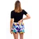 Ladies boxershorts with elastic waistband GIGI - Women's boxer shorts Repre GIGI ZIG ZAG - R3W-BOX-0711S - S
