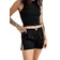 Ladies boxershorts with woven label BELLA - Women's boxer shorts REPRE4SC BELLA BLACK - R5W-BOX-0610S - S