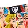 PÁNSKE TRENKY všitá guma EXCLUSIVE ALI - Pánske trenky REPRE4SC EXCLUSIVE ALI POP ART BABES - R5M-BOX-0608S - S